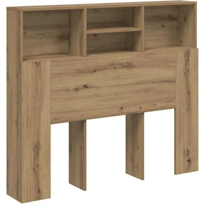 Image of vidaXL Headboard Cabinet Artisian Oak 120x19x103.5 cm Engineered Wood