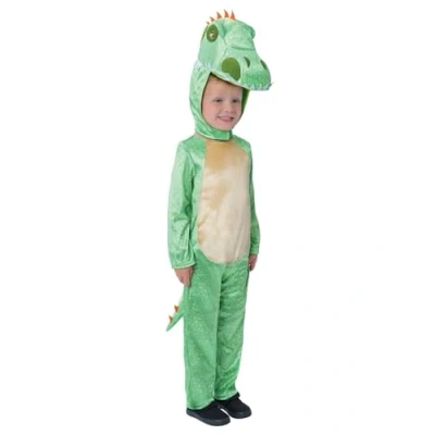 Image of Smiffys Gigantosaurus Deluxe Costume for Kids, All in One and Character Hood Green, Officially Licensed with Padded 3D Tail, Perfect Group Outfits, Fancy Dress, Playful Events