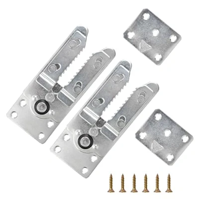 Image of INCREWAY Sofa Snaps, 2 Sets Couch Snap Style Sectional Connector Furniture Joint Alligator Clip with Screws, Silver