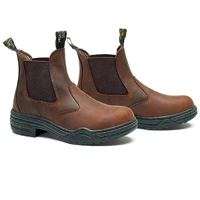 Image of Mountain Horse Childrens Stable jodhpur boots Black Unisex Waterproof, durable full grain leather pull on Youth Footwear 38