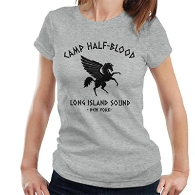Image of Cloud City 7 Percy Jackson Camp Half Blood Women&#039;s T Shirt Heather Grey