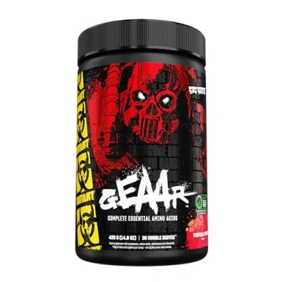 Image of MUTANT GEAAR 9.4g of EAA Powder + Arginine, 7g BCAAs, 4g Leucine, Electrolytes, No Artificial Colours or Flavours 30 Servings Tropical Fruit Punch 378g