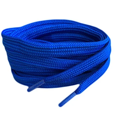 Image of Smart laces 150cm / 59 Royal Blue Coloured Flat Trainer Shoe ideal replacement for Converse, Nike, Adidas, Vans, Reebok, Puma, adults or kids Shoelaces