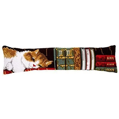 Image of Vervaco Draft Excluder Cat Sleeping Cross Stitch, Multi Colour