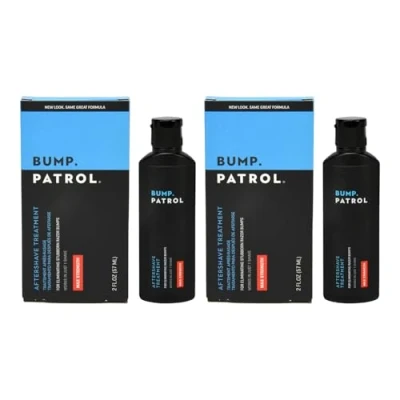 Image of Bump Patrol Maximum Strength Aftershave Formula After Shave Solution Eliminates Razor Bumps and Ingrown Hairs 2 Ounces Pack
