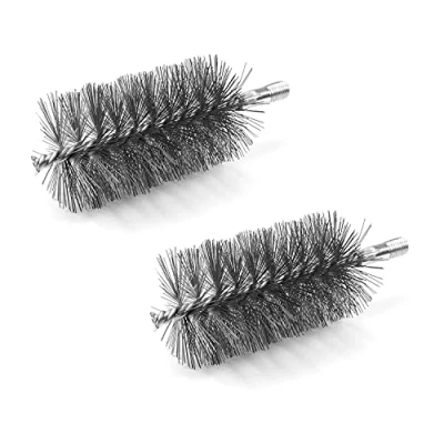 Image of Utoolmart Steel Wire Tube Cleaning Brush, Round Chimney M12 Threaded Interface 65mm Diameter 160mm Length, 2pcs