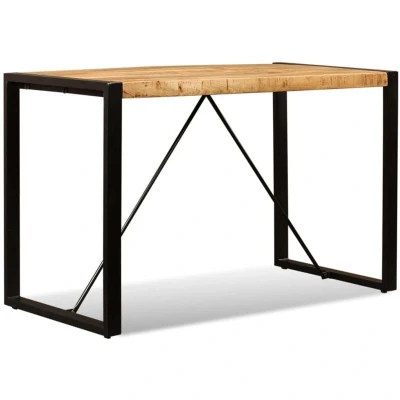 Image of vidaXL Dining Table Solid Rough Mango Wood 120 cm