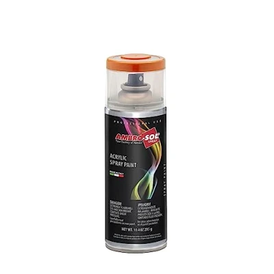 Image of Ambro Sol V4002004 Multipurpose Acrylic Enamel Spray Paint, Pure Orange, 400 ml
