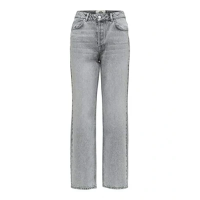 Image of Selected Women&#039;s Slfkate Hw Straight Blast Jeans W, Grey Denim, 30/32