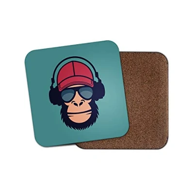 Image of 1 x Cheeky Monkey DJ Coaster Music Teen Kids Boys Son Brother Fun #14692