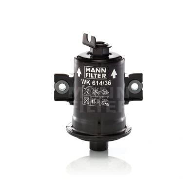 Image of 2330011100, 2330011210, 2330015020, 2330015040, 2330016210 Fuel Filter MANN WK 614/36 x In Line with gasket/seal