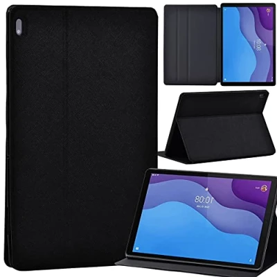 Image of Printed funny pattern PU Leather Ultra Slim Lightweight Flip Stand Smart Tablet Cover Case for Lenovo Tab E10 10.1&quot; (Lenovo E10, black)
