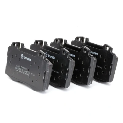 Image of 0004208004, 0004208404, 0034205820, 0044200520, 004420052067 Brake pad set BREMBO P 50 053 prepared for wear indicator without accessories
