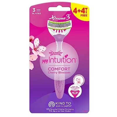 Image of Wilkinson Sword Xtreme 3 Comfort Disposable Razor for Women, Flexible Blades, with Moisturising Coconut Oil, Pack of 4 +