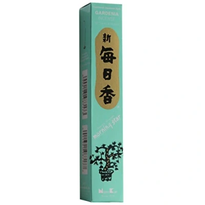Image of Gardenia Morning Star Quality Japanese Incense by Nippon Kodo 50 Sticks + Holder