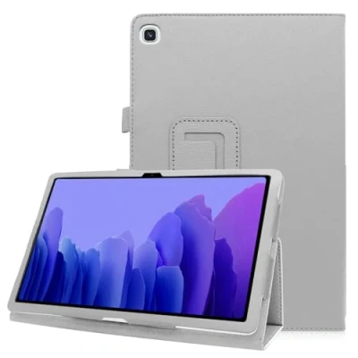 Image of [TECH UK] Case for Galaxy Tab A7 10.4&quot; 2020 Release Model T500, Premium Slim Leather Folio Stand Cover Samsung 10.4 Inch Tablet (SM T500/T505/T507) (Grey)
