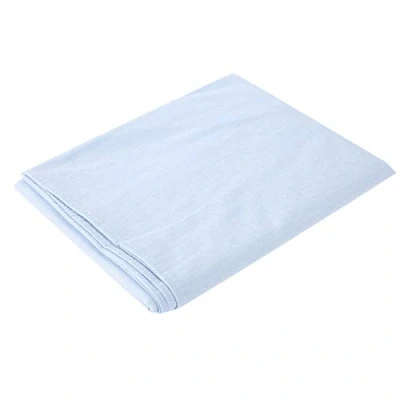 Image of Washable Massage Table Sheets, Hypoallergenic Soft Cotton Cover Salon Beauty Bed Spa Sheet with Face Breath Hole for Within 80x200 cm (Light blue)