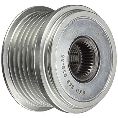 Image of 5705AS, 5705EY, 5705NH, 96460654, 96463218 Freewheel Clutch HELLA 9XU 358 038 351 38,5mm with cap FORD: MONDEO 4, Galaxy Mk2 MPV, S Max Mk1