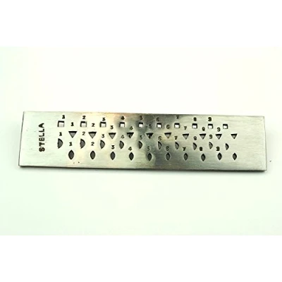 Image of Proops 6&quot; Jewellers Drawplate Oval, Half Round, Triangle, Square. 40 Holes. (J1146) Free UK Postage