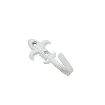 Image of Gardinia Set of 2 Lily Decorative Hooks 5.5 cm Length Metal Polished Brass