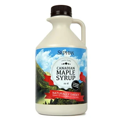 Image of Sephra Canadian Maple Syrup 1 Litre Bottle 100% Pure Grade A Dark