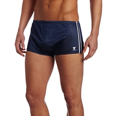 Image of TYR Men&#039;s Poly Mesh Trainer Suit Swim Briefs, 401 Navy, 30 UK