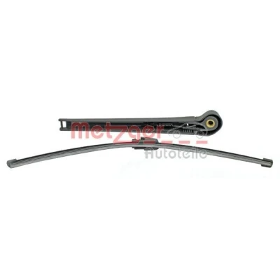 Image of 1Z5955435A, 1Z5955707A, 1Z9955435, 7E0955425 wiper Arm METZGER 2190317 Rear with cap, integrated blade SKODA: Octavia II Hatchback