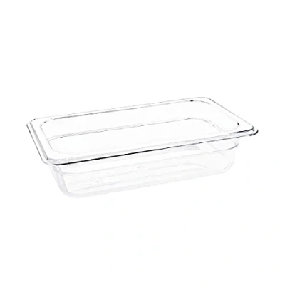 Image of Vogue 1/4 Gastronorm Container 65mm 1.6 Litre Clear Catering Food Storage Pan