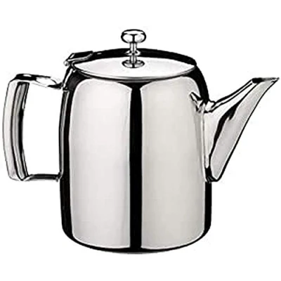 Image of Café Olé UC 032 Universal 9000 Series 18/8 Stainless Steel Mirror Polished Coffee Pot with Cool Touch Hollow Handle, 32oz, Silver