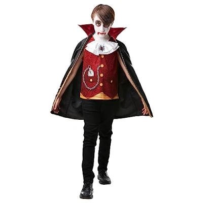 Image of Rubie&#039;s 6414343 4000 Official Vampire Dracula Costume, Boys, Multicolour, S