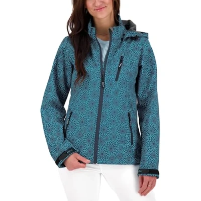 Image of DEPROC Active SHELBY PEAK Women&#039;s Softshell Jacket with Removable Hood Transition Windbreaker