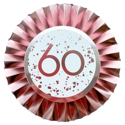 Image of Amscan 9913912 60Th Rose Gold Badge