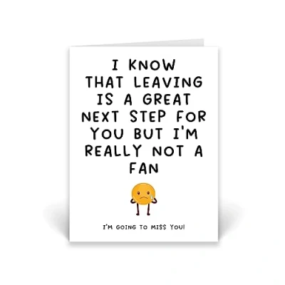 Image of Rib ticklerz Funny Leaving Card For Colleagues New Job Cards Moving Away Fresh Start Friends Family Sorry You&#039;re Not A Fan Goodbye CD552