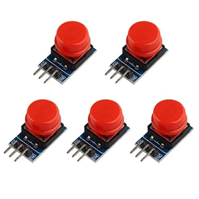 Image of HALJIA 5Pcs Big Key Module Button Keyboard Electronic Block Simulate Light Touch Cap High Level Output Compatible with Arduino