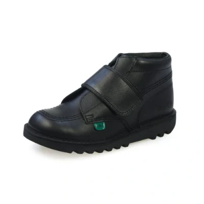 Image of Kickers Unisex Kids Kick Kilo School Shoes, Black, 6 UK Child