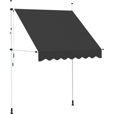 Image of vidaXL Manual Retractable Awning 200 cm Anthracite