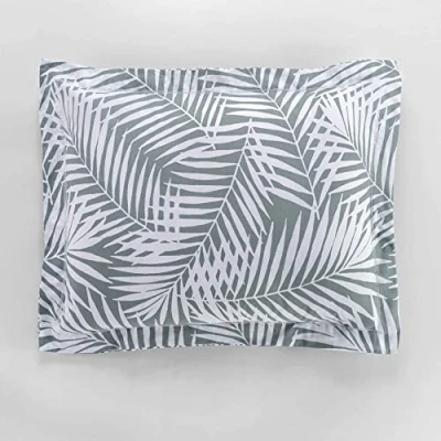 Image of douceur d&#039;intérieur, Botania Sage Flat Ruffle Pillowcase (50 x 70 cm) 100% Cotton