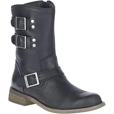 Image of Harley Davidson Women&#039;s DORILEE 7&quot; Engineer Motorcycle Boot, Black, 6