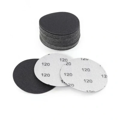 Image of MAXMAN 30Pcs 3 Inch Sanding Discs, 120 Grits Hook and Loop Professional Silicon Carbide Sand Paper, Wet Dry Polish for Wood, Metal, Paint, Car Polishing