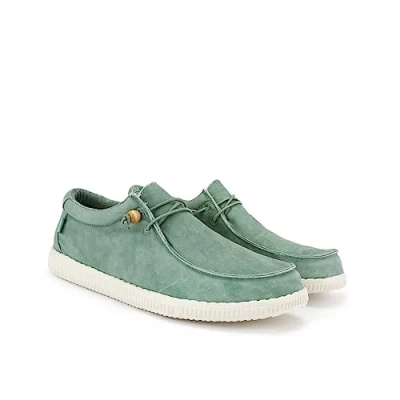 Image of WALKINPITAS Model WP150 WALLABI Washed. Men&#039;s Casual Sneakers. Summer Sneakers, Mint Green, 9 UK