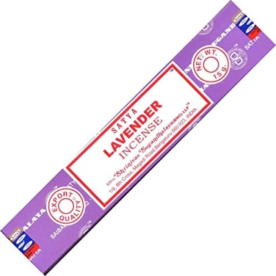 Image of Sai Baba Nag Champa Lavender 15 gram Packet, 1 Box of 12 Packets
