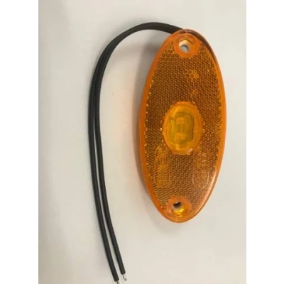 Image of Oval LED Side Marker Light, Lamp, Trailer, Orange, Fits Ifor Williams 12/ 24v Maypole