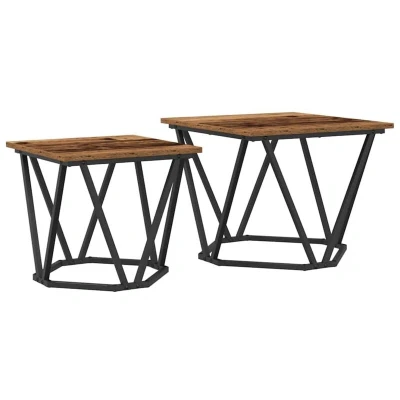 Image of vidaXL Side Tables 2 pcs Old Wood Engineered