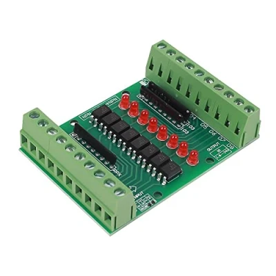 Image of Optocoupler Isolation Module, 8CH Board DC 12V 24V 8 Channel NPN Low High Level Output Signal Converter
