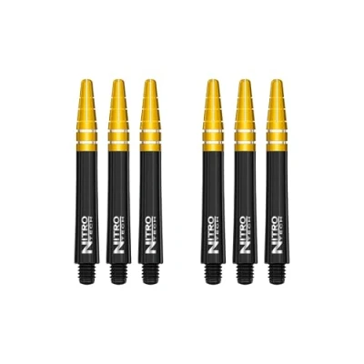 Image of RED DRAGON Nitrotech Medium stems Black and Gold 2 sets per pack (6 in total)