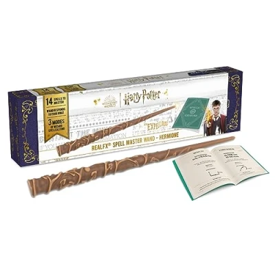 Image of WOW! STUFF Hermione Real FX wand light &amp; sound voice activated Official Wizarding World Harry Potter Gifts Role Play or Dress up Costume for Fans and Children, Ages 6+