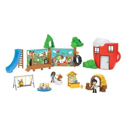 Image of Adopt Me! Coffee Shop and Playground Large Playset Top Online Game Exclusive Virtual Item Code Included Featuring Your Favourite Pets, Characters, Playscapes Ages 6+