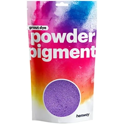 Image of Hemway Cement Dye Powder Pigment Concrete Color Render Mortar Pointing Powdered Brick Toner Plaster Metallic Purple Violet 100g / 3.5oz