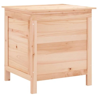 Image of vidaXL Brown Solid Fir Wood Outdoor Storage Box Ample for Cushions, Toys, Mats, and More With Optimal Ventilation, Easy Assembly, Sturdy Durable