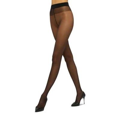 Image of Wolford Women Satin Touch 20 Tights, Ladies hosiery,transparent,sheer,translucent,shimmering,7005 black,XXL